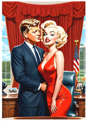 JOHN F KENNEDY & MARILYN MONROE * Custom Fun Novelty PRESIDENT ART CARD * ATC