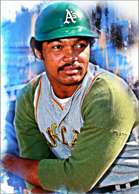 Reggie Jackson Oakland Athletics Baseball  10/25 Fine Art Print Card By:Q Green