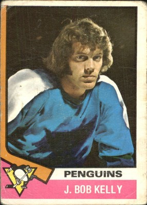 1974-75 O-Pee-Chee Penguins Hockey Card #143 J. Bob Kelly RC - GOOD