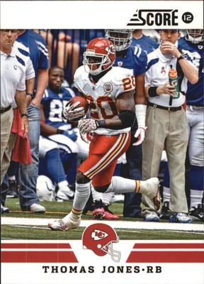 2012 Score Glossy Kansas City Chiefs Football Card #252 Thomas Jones