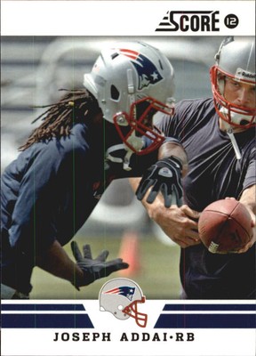 2012 Score Glossy New England Patriots Football Card #295 Joseph Addai