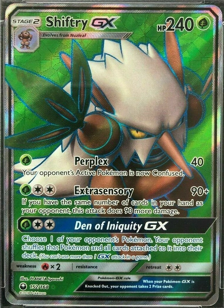 Full Art 152 Ultra Rare Holofoil Nm Celestial Storm Shiftry Gx