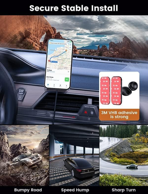 for Magsafe Car Mount Charger-Magnetic Car Phone Holder Wireless Car Charger for