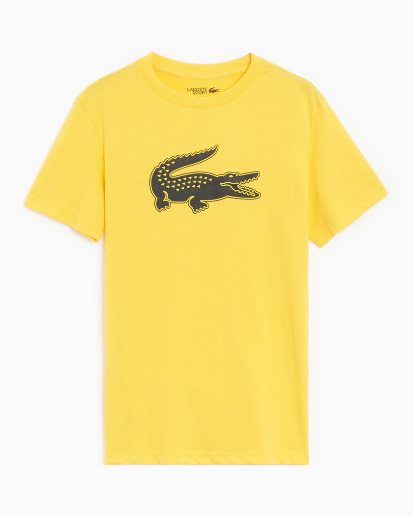 Lacoste Sport Logo Men's T-Shirt-Cotton- Yellow-4XLB | eBay