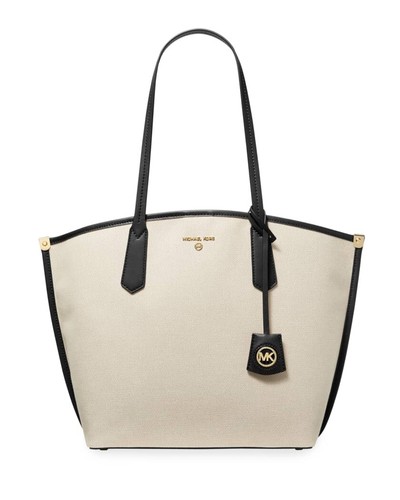 トートバッグ Michael Kors Woman Tote bags Natural 30S5G9FT1W 006 Michael Kors Womens Charlotte Large Logo and Leather Top-Zip