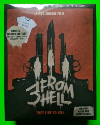 Rob Zombie's 3 From Hell Blu-Ray DVD Disco Sucks Shirt Limited Edition Gift Set