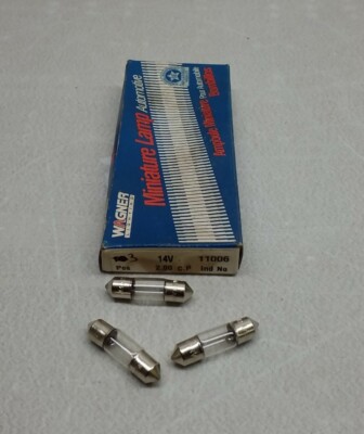 11006 Wagner Courtesy Interior Miniature Bulbs 14V 2.00 CP Quantity 3 Pieces