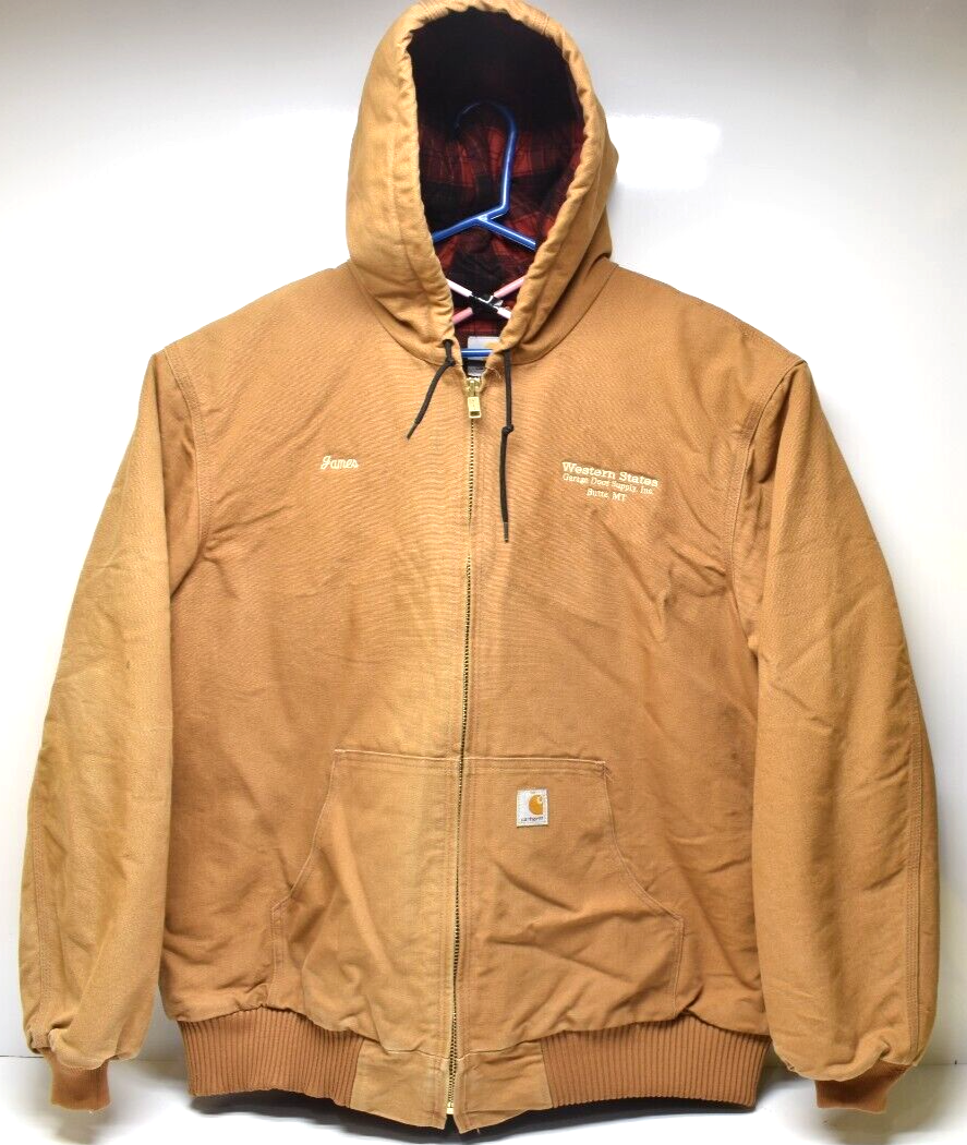 Carhartt Canvas Detroit Jacket James Logo Men XL Tall Hood Carhartt Canvas Detroit Jacket James Logo Men XL Tall Hood