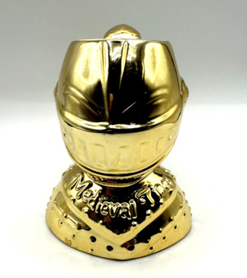 Medieval Times Dinner Tournament - Vintage Gold Knights Helmet Drinking 2001