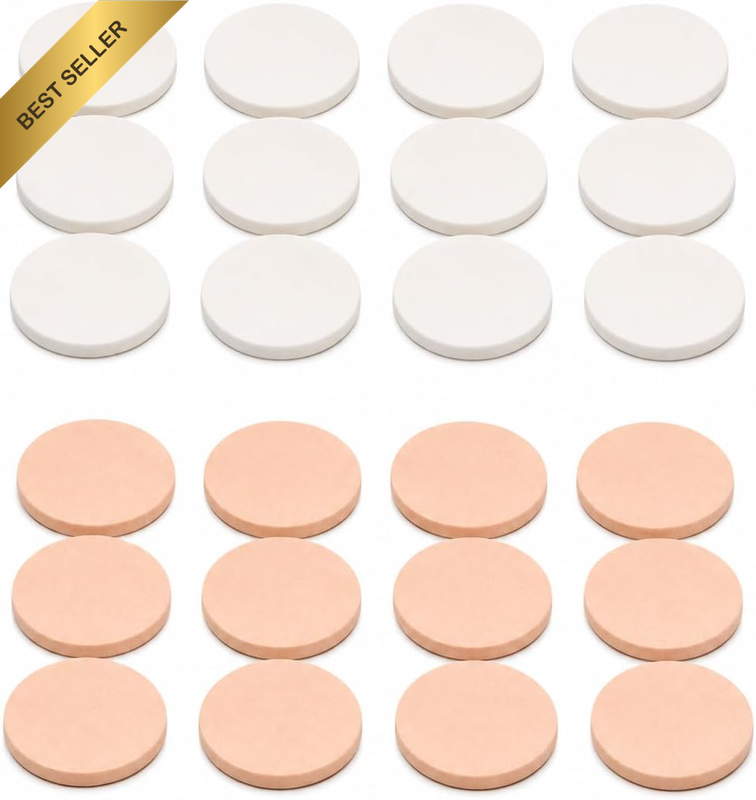 Makeup Sponge 24 Pcs, round Washable Cosmetic