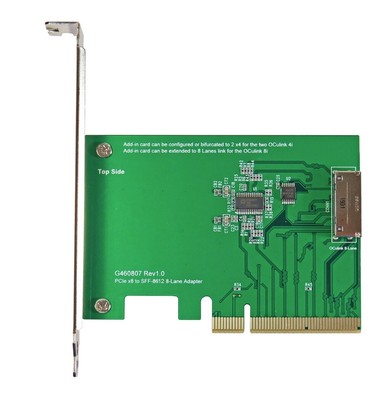 PCIe Gen3 8-lane to OCulink (SFF-8612 8i) Add-in Card(AIC)