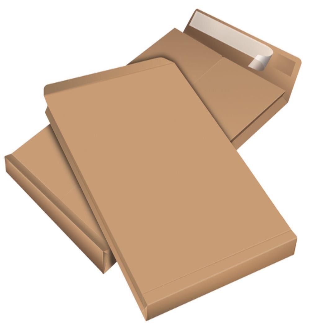 1000 Faltenversandtaschen B4 braun 250 x 353 x 40 mm 140 g qm Klotzboden 4 cm