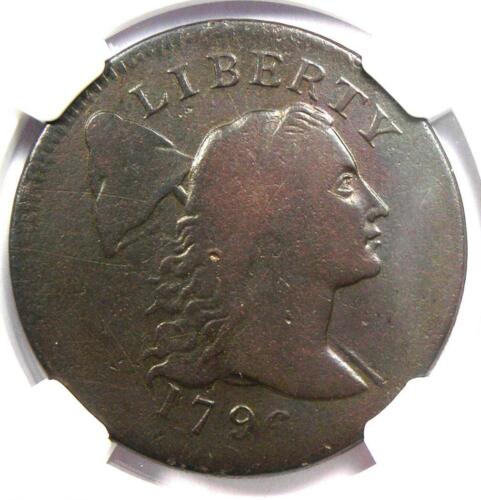1796 Liberty Cap Large Cent 1C Coin - Certified NGC VF Details - Rare Date!