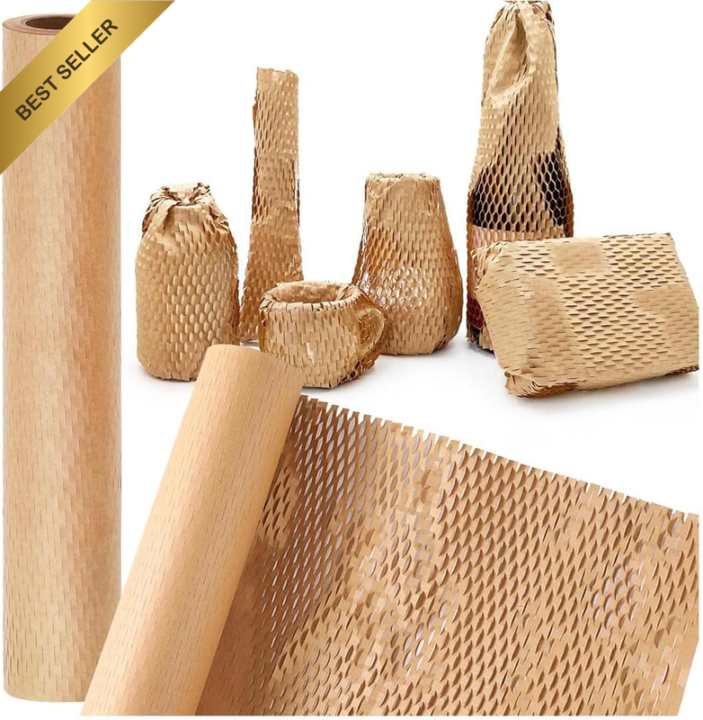 Honeycomb Packing Paper, 38Cmx30M Packing Paper Recycled Cushioning Wrap for Mov