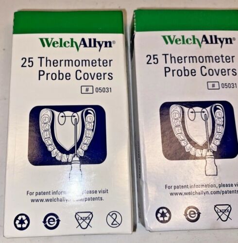 2 Boxes Of 25 SureTemp Probe Covers = 50 Welch Allyn #05031, Unopened New!