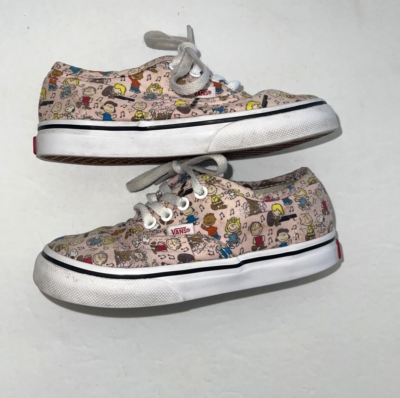 Vans x Peanuts Toddler Size 9 Pink with al over Print eBay