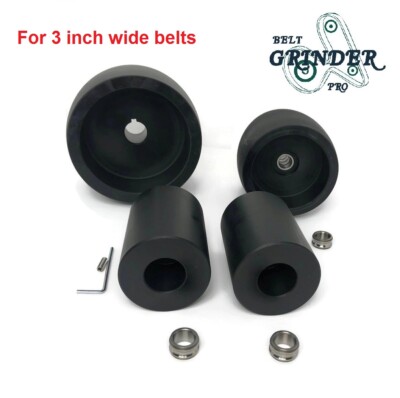 Belt Grinder Wheels For 3 inch Wide Belts 5'' Drive 7/8'' Bore 4'' Track 2'' Idler