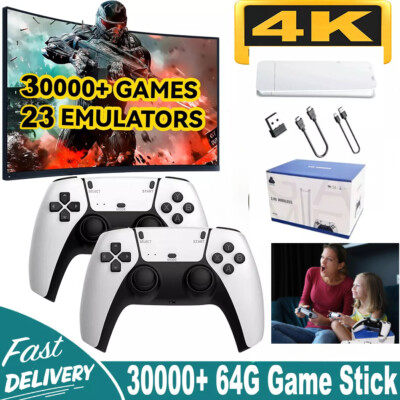 M15 Video Game Console 30000+ Games TV Stick 64GB HDMI 2 Wireless Controller