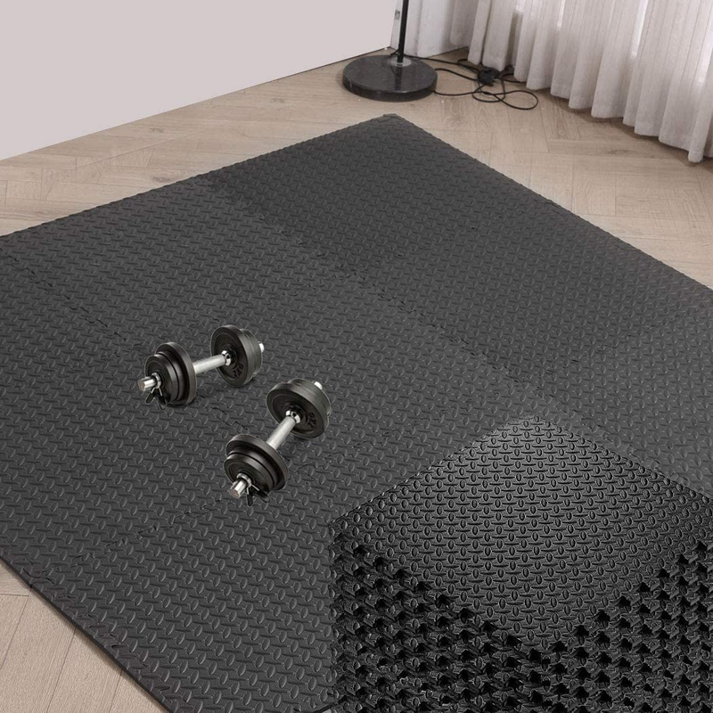 Exercise Foam Mats,12Pcs High Density EVA Interlocking Mat Set,Gym Mat, Sports M