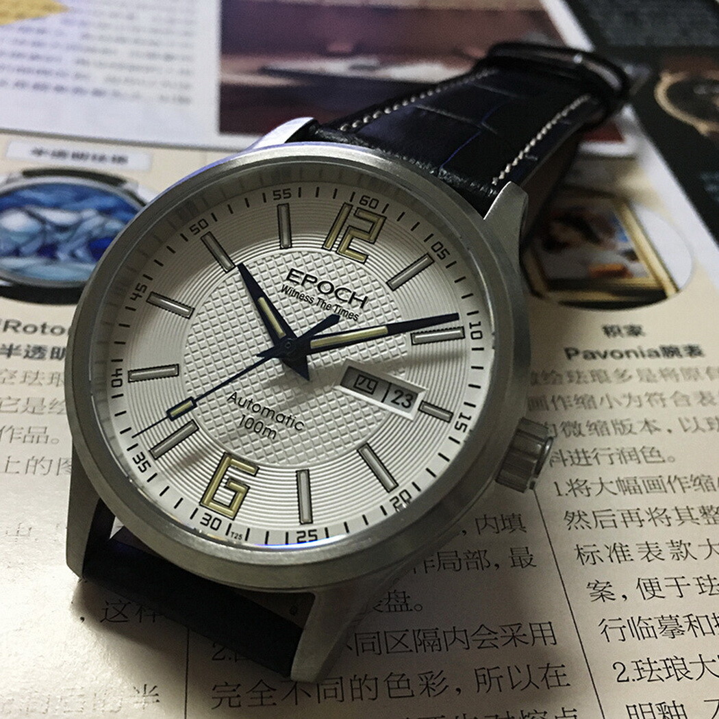 Pre-owned Epoch Men Automatic Watch Luxury Watches Luminous Mechanical Wristwatch Nh36