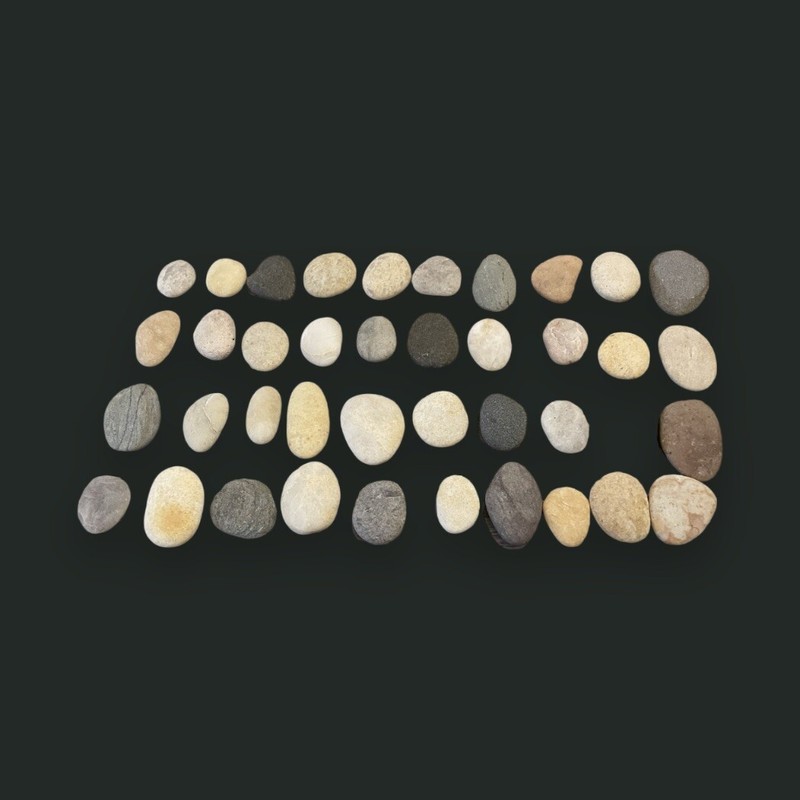 40 River Rocks Multicolor for Painting/decor  Smooth , 1.5"-2.5".
