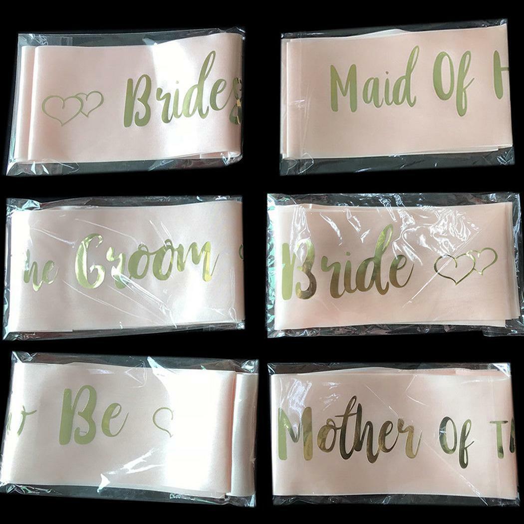New Hen Party Bride to be Bridesmaid Champagne Color Wedding Sashes BTL8 02