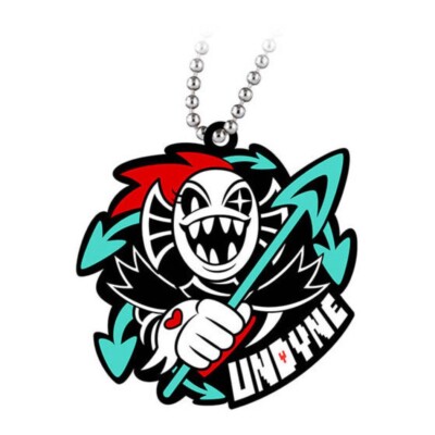 PSL UNDERTALE mini Rubber Keychain CRM#1 Undyne BANDAI Japan
