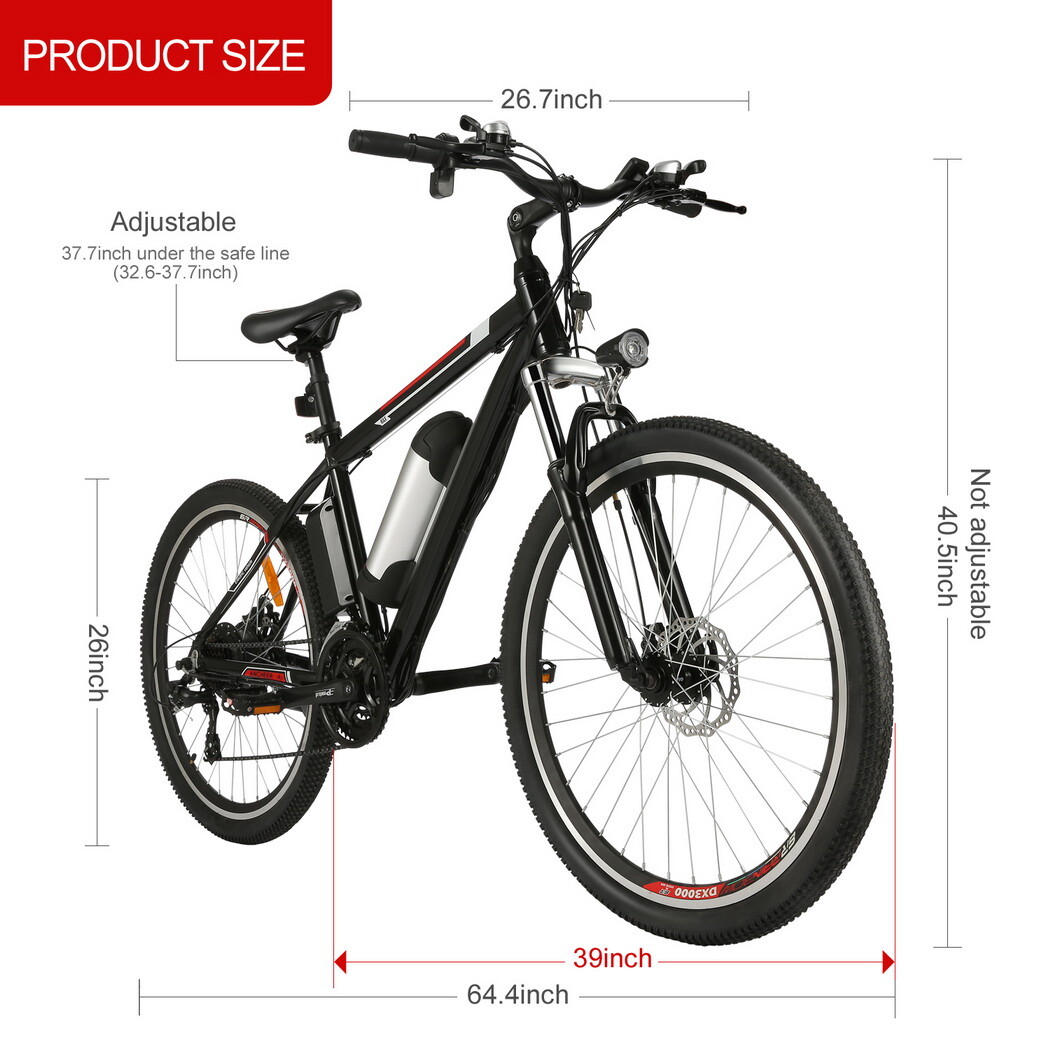 ALU EBike Elektrofahrrad 26 Mountainbike ElektroFahrrad Pedelec 36V 8Ah EMTB