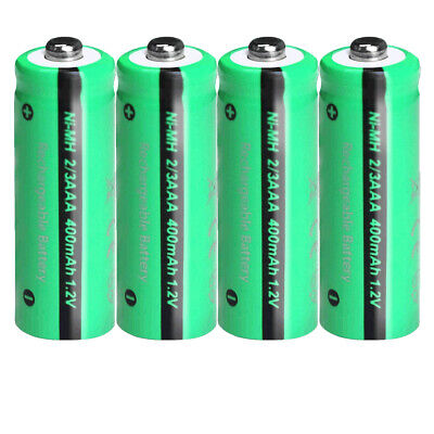 Pkcell 2/3AAA Solar Lights Batteries 1.2V Ni-MH Rechargeable Battery 4 pcs US