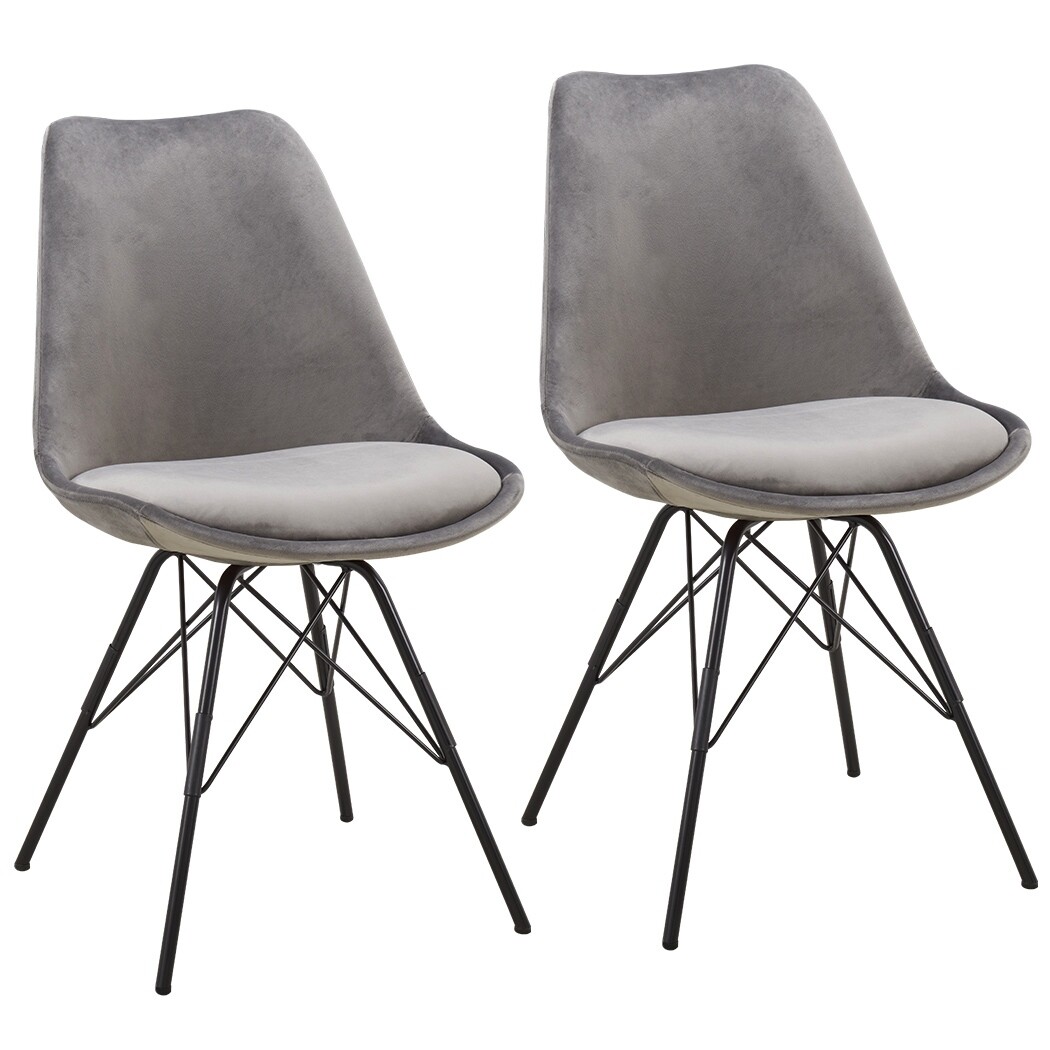 Bloomingville Wave Esszimmerstuhl 55x55x75cm Grau