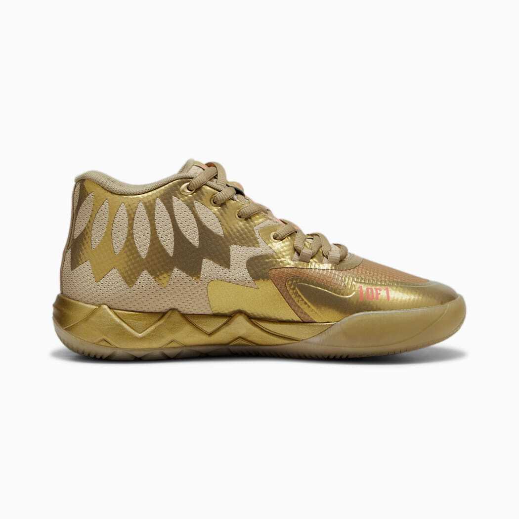 Pre-owned Puma Nibmens  Mb.01 Golden Child Sneakermetallic Gold Coralsize 8-13 In Pink