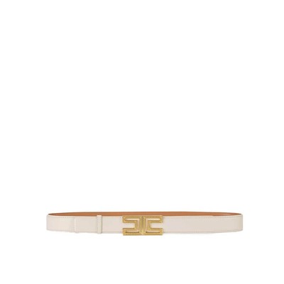 

Elisabetta Franchi Butter Logo Belt Woman, Белый