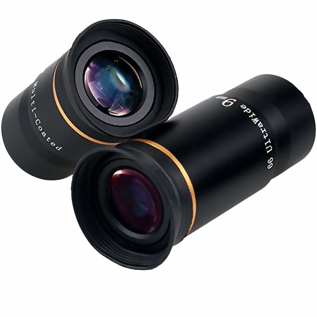 9mm 1.25inch WA66° Ultra wide Eyepiece for Telescopes - Threaded for Standard