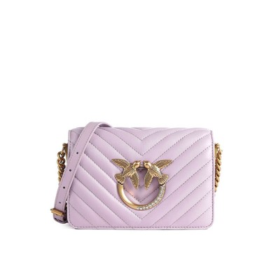 

Pinko Love Click Chevron Jewel Мини-Сиреневая Сумка Через Плечо Женщина, 100067-A0GR-Y13Q