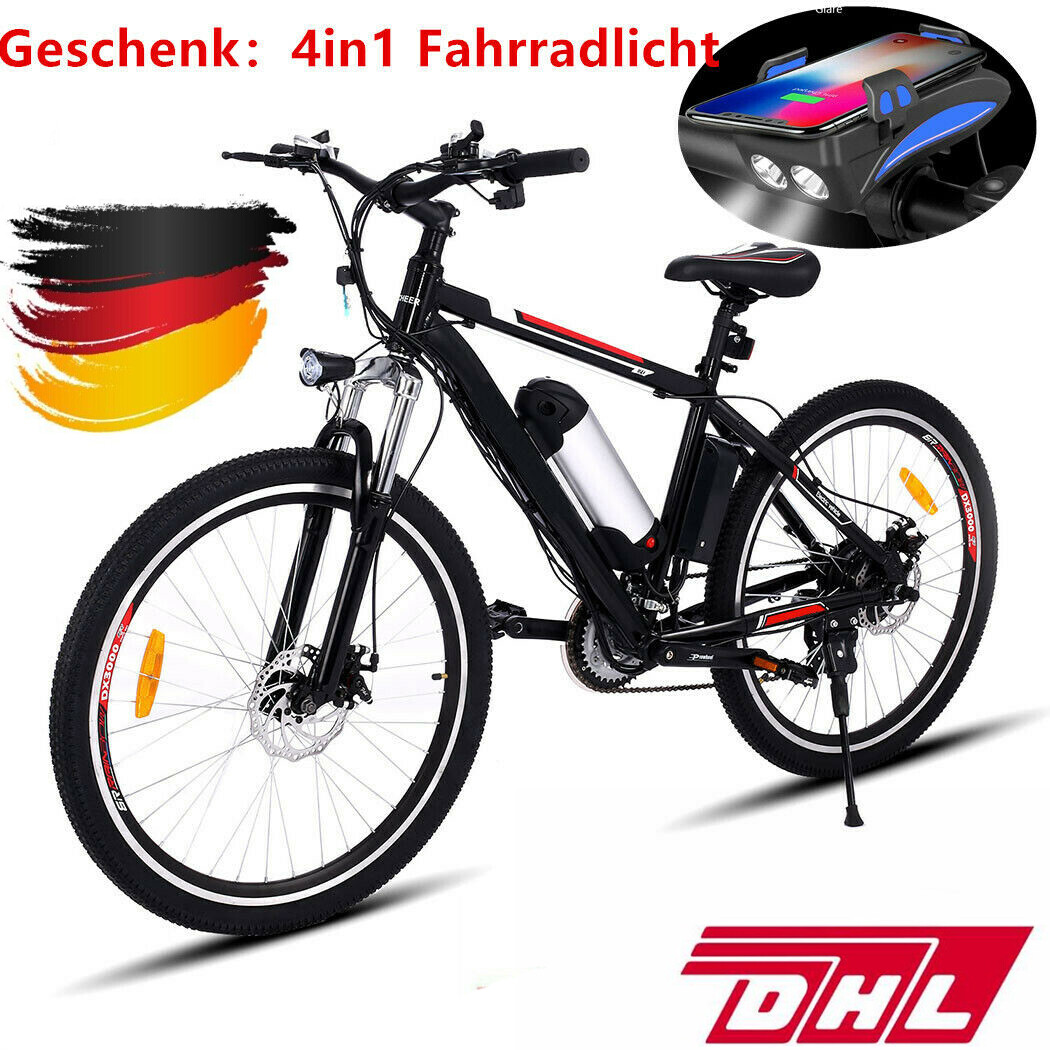 Elektrofahrrad 26 Mountainbike Ebike EMTB 21Gäng Shimano Pedelec LIAKKU 250W