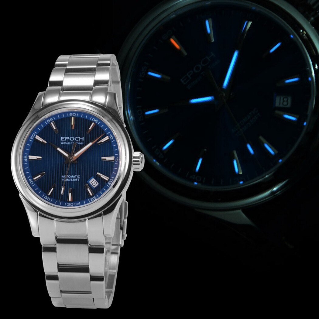 Pre-owned Epoch Men Automatic Watch Luxury Mechanical Wristwatch Luminous 10atm St2130