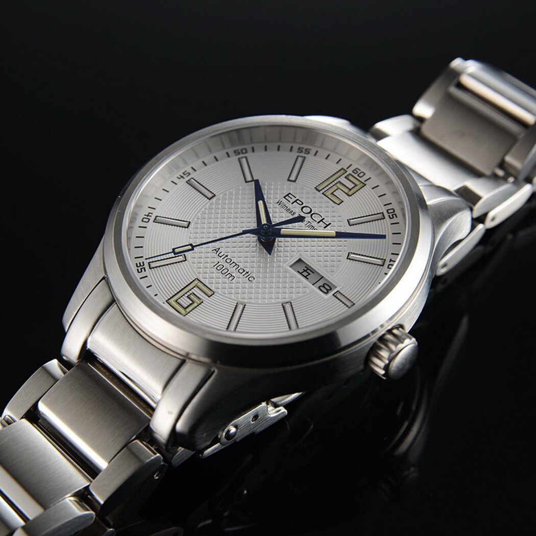 Pre-owned Epoch Men Automatic Watch Luxury Watches Luminous Mechanical Wristwatch Nh36