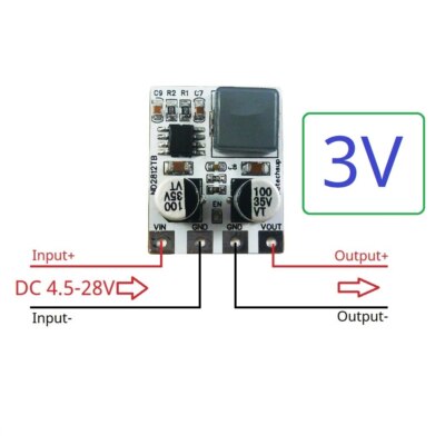 5A Input DC 5-30V Output DC 3V 3.3V 4V 5V 6V 9V 10V 12V Synchronous DC-DC Buck