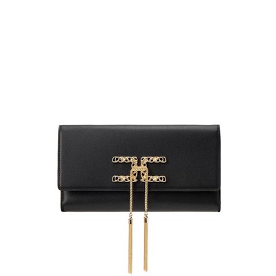 

Женский черный клатч с кисточками Elisabetta Franchi, BS61A32E2-110