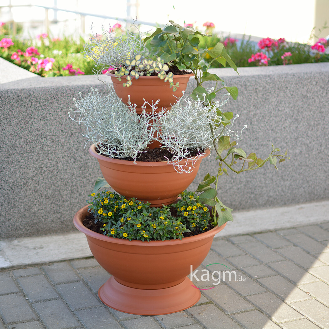 Blumensäule Pflanzsäule Blumentreppe Blumenständer Pflanzschalen Kräutertopf