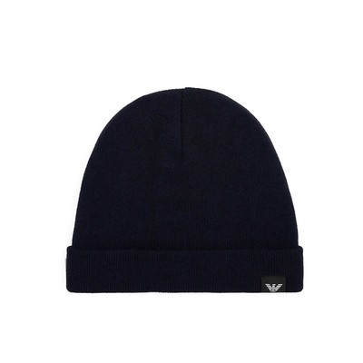 

Синяя шапка в рубчик Emporio Armani, Синий, 627043-0A543-00035