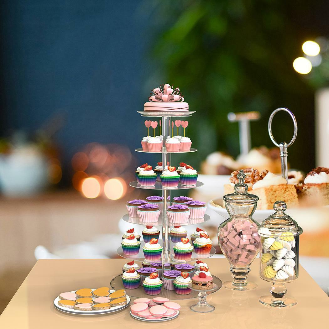 6 Tiers Round Tower Cake Stand Display Rack for Wedding Birthday Party OKM 01