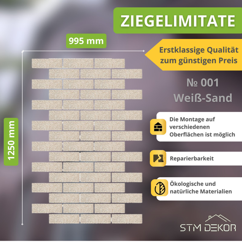 Wandverkleidung Innen / AußEnbereich, Ziegelsteinoptik, Fassadensystem, 9 M2