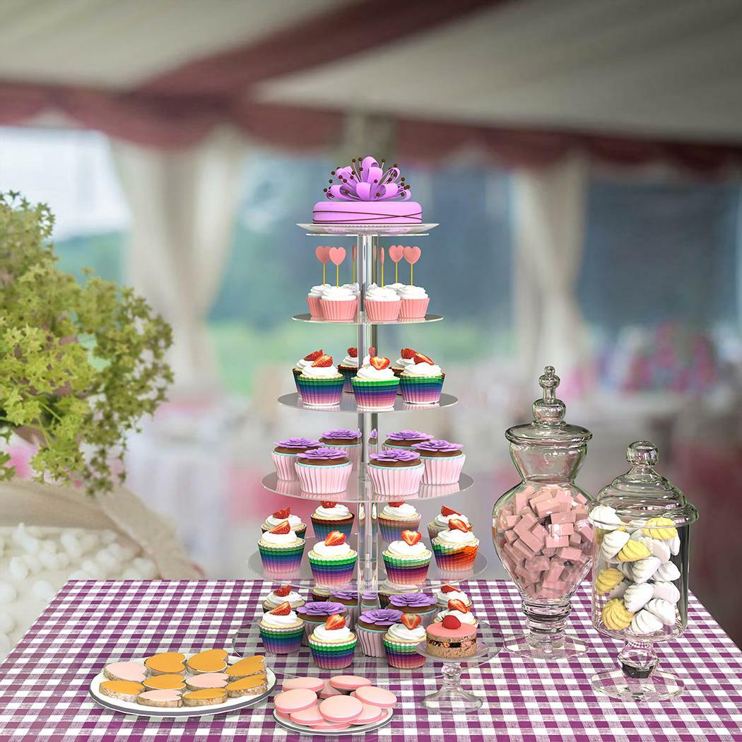 6 Tiers Round Tower Cake Stand Display Rack for Wedding Birthday Party OKM 01