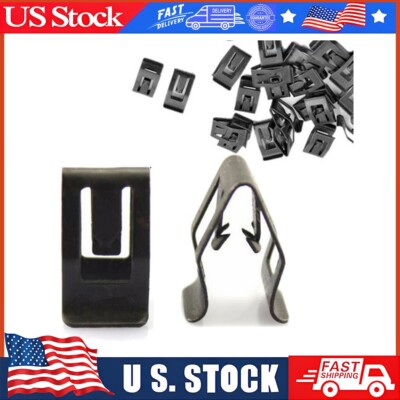 50PCS/Car Console Dashboard Panel Metal Retainer-Clips Interior Trim Fasteners