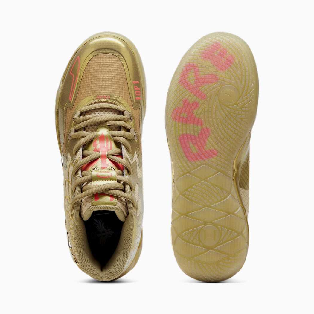 Pre-owned Puma Nibmens  Mb.01 Golden Child Sneakermetallic Gold Coralsize 8-13 In Pink