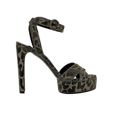 Pre-owned Casadei Cross Band Platform In Multicolor