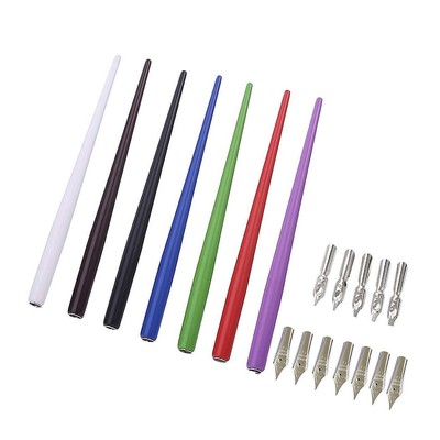 Professional Manga Gothic Pen Calligraphy Kit - 7 Pen Holders & 12 Nibs