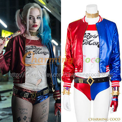 Suicide Squad Batman Harley Quinn Dr. Harleen Frances Quinzel Cosplay Outfit New