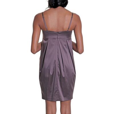 Pre-owned Mandalay Satin Dress In Gray